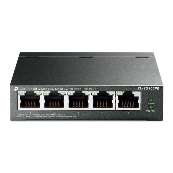 TL-SG105PE 5-Port Gigabit Switch מבית TP-LINK