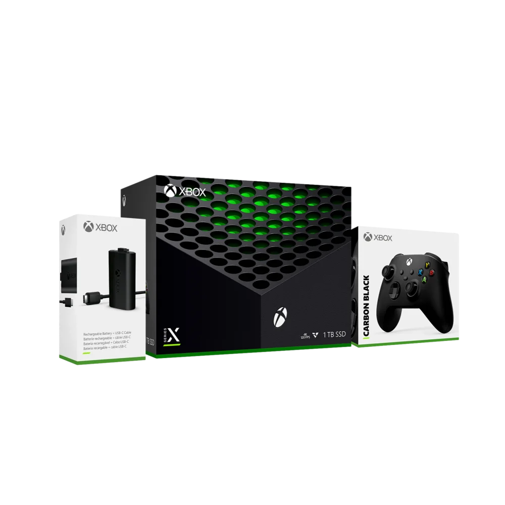 10362-000-69-1 קונסולת Xbox Series X + בקר + מטען לבקר מבית Xbox – תמונה 1