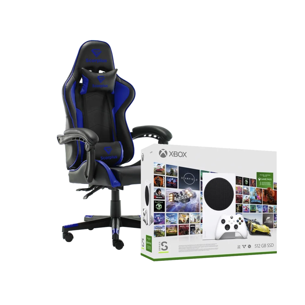 10362-000-80 חבילת גיימינג XBOX SERIES S–STARTER EDITION + מושב גיימינג SCORPIUS LIFE – תמונה 1
