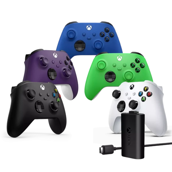 באנדל Xbox BF 2025 – 5 בקרים בצבעים נבחרים + ערכת טעינה רשמית מבית XBOX