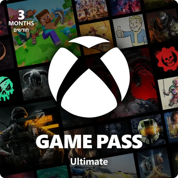 כרטיס Game Pass Ultimate ל-3 חודשים מבית Xbox