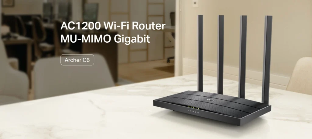 Archer C6 – נתב Gigabit אלחוטי AC1200 עם MU-MIMO ותמיכת EasyMesh