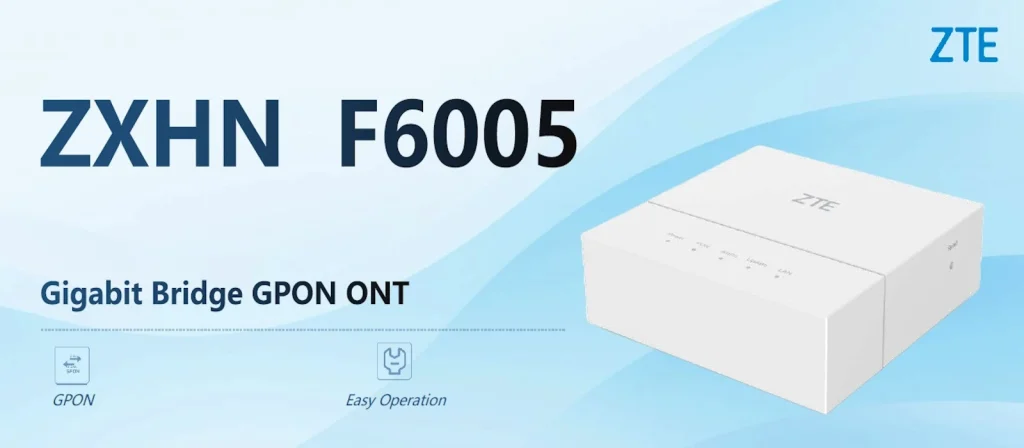 ONT GPON - ZXHN F6005 במצב Bridge עם יציאת 2.5GbE