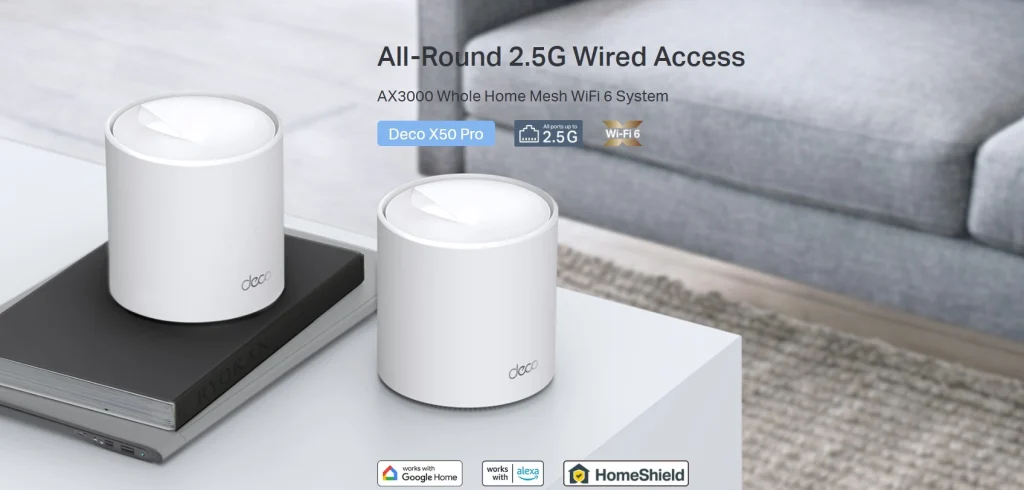 Deco X50 Pro – מערכת Mesh Wi-Fi 6 AX3000 עם יציאות 2.5Gbps ו-AI-Driven Mesh