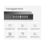 ⁦MS116GS 16-P Gigabit Switch מבית MERCUSYS⁩ – תמונה ⁦3⁩
