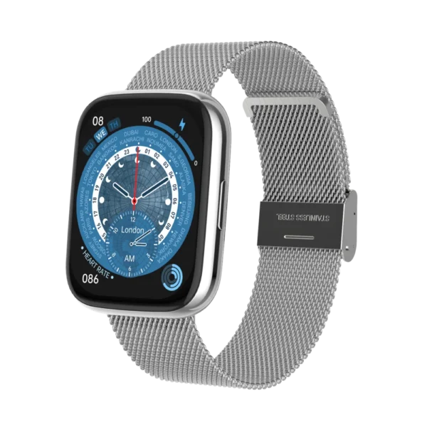 שעון חכם FITPRO S4 – בצבע כסף, השותף המושלם לסגנון חיים פעיל, בריא ומלא בסטייל!