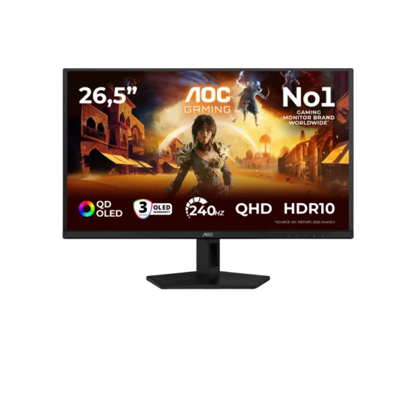 מסך גיימינג 26.5 אינץ' QD-OLED דגם Q27G41ZDF מבית AOC