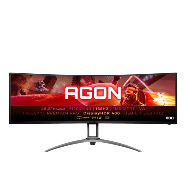 מסך גיימינג קעור 49 אינץ' דגם AG493UCX2 מבית AOC