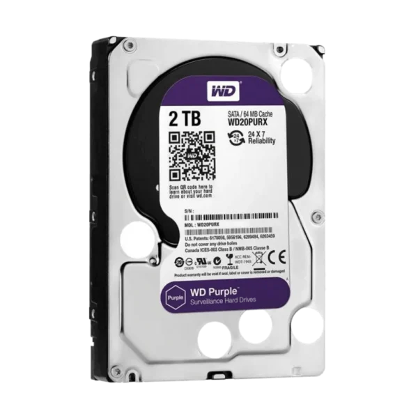 כונן פנימי סגול WD20PURX 3.5 AV 2TB