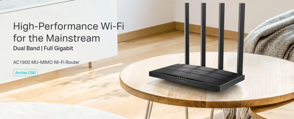 Archer C80 – ראוטר Wi-Fi AC1900 עוצמתי עם MU-MIMO, Beamforming וניהול חכם