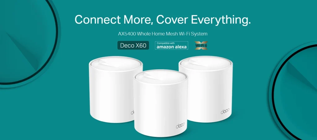 Deco X60 – מערכת Mesh Wi-Fi 6 AX5400 לבית שלם (3-Pack)