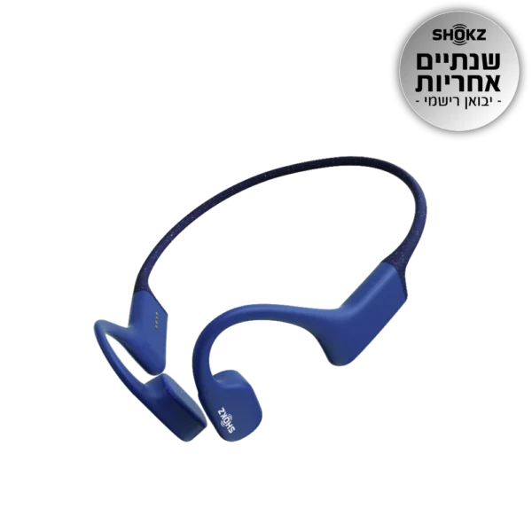 אוזניות ספורט עצםMP3+שחיה SHOKZ OPENSWIM צבע כחול