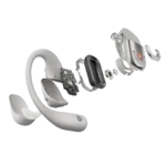 ⁦אוזניות אלחוטיות +Shokz OPENFIT 2 אפור⁩ – תמונה ⁦2⁩