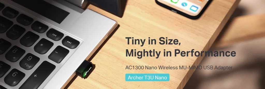 Archer T3U Nano – מתאם USB Wi-Fi כפול־תדר עם מהירות AC1300 ועיצוב קומפקטי במיוחד