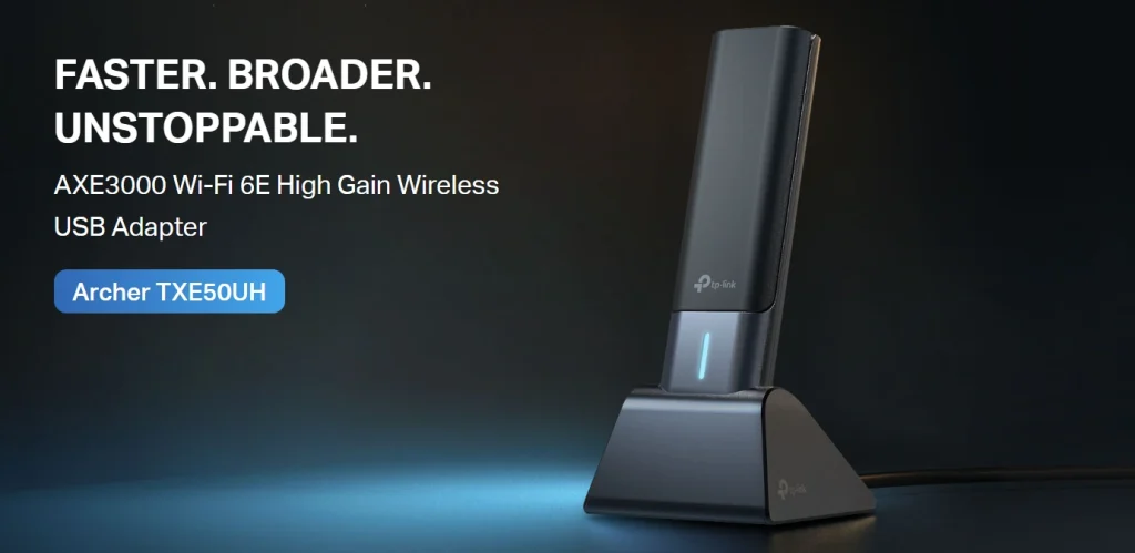 Archer TXE50UH – מתאם Wi-Fi 6E מהיר במיוחד עם אנטנות High-Gain