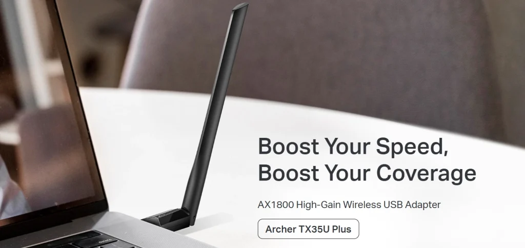 Archer TX35U Plus – מתאם Wi-Fi 6 עם אנטנות מוגברות וביצועים מרשימים
