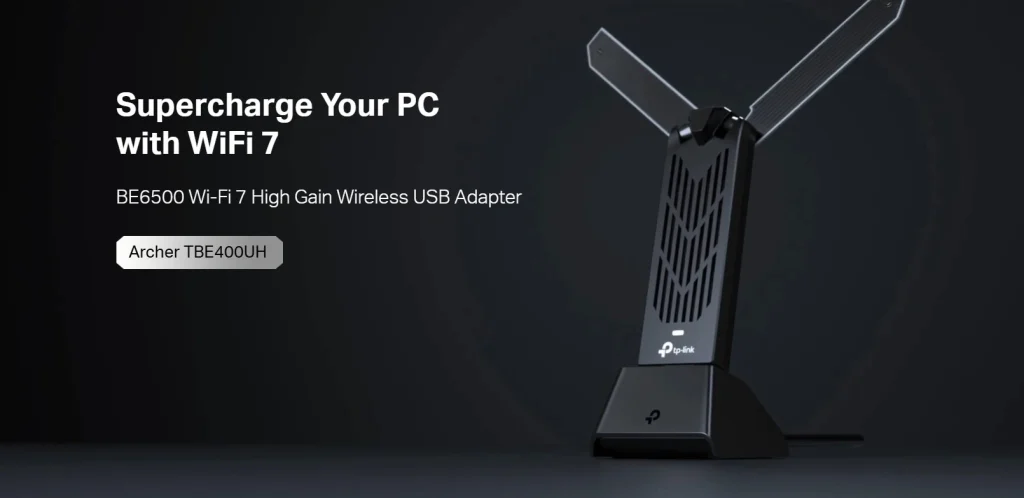 Archer TBE400UH – מתאם USB אלחוטי Wi-Fi 7 Tri-Band במהירות BE6500