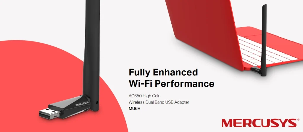 MU6H – מתאם USB Dual Band עם אנטנה עוצמתית ומהירות עד 433Mbps