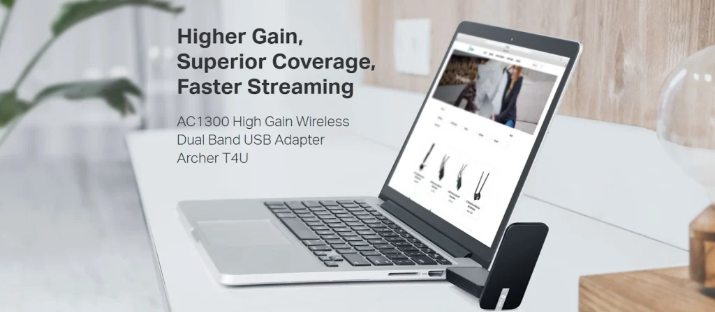 Archer T4U – מתאם USB Dual Band עם אנטנות High Gain וחיבור Wi-Fi מהיר AC1300