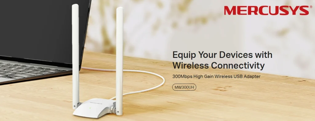 MW300UH – מתאם USB אלחוטי 300Mbps עם אנטנות עוצמתיות ותמיכה ב-WPA3