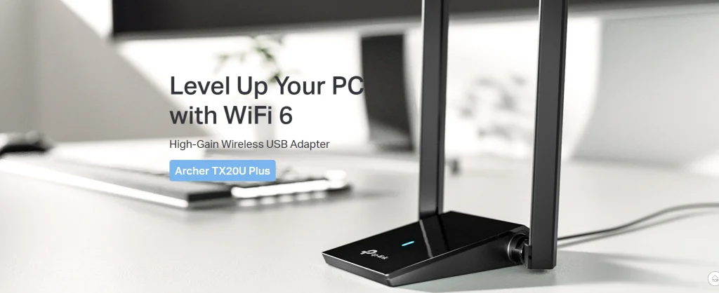 Archer TX20U Plus – מתאם USB Wi-Fi 6 מהיר במיוחד עם אנטנות עוצמתיות לחוויית גלישה חלקה