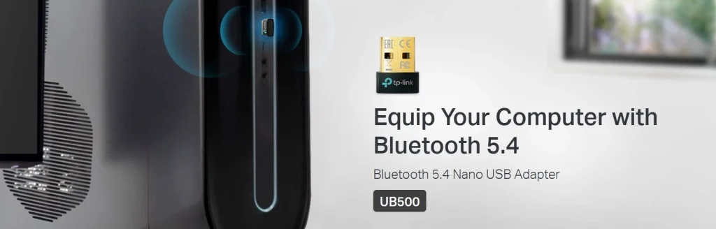 UB500 – מתאם Bluetooth 5.4 קומפקטי למחשב עם ביצועים יציבים וחיבור מהיר