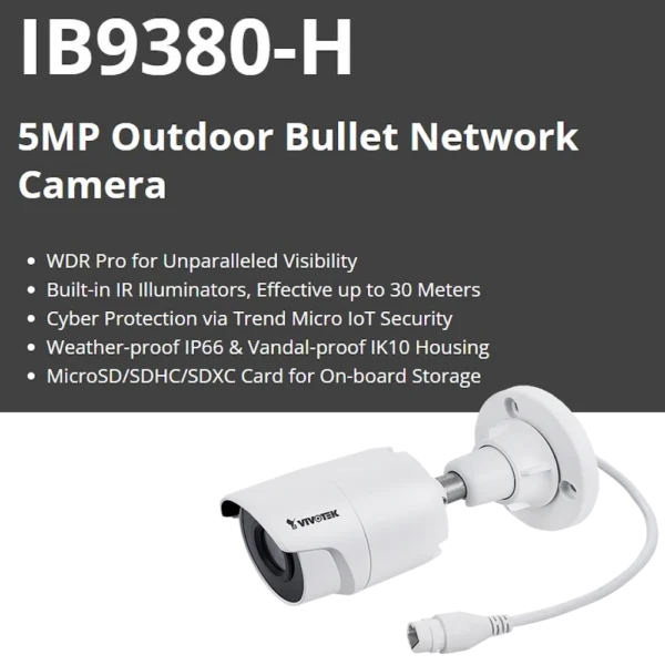 מצלמה חיצונית IB9388-HT 5MP מבית VIVOTEK