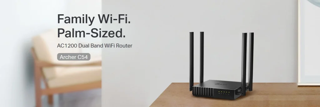 Archer C54 – נתב Wi-Fi AC1200 Dual Band עם 4 אנטנות ושליטה מהאפליקציה