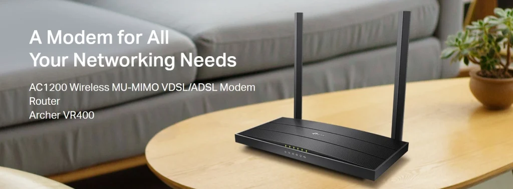 Archer VR400 – ראוטר AC1200 VDSL/ADSL עם MU-MIMO וחיבוריות Gigabit