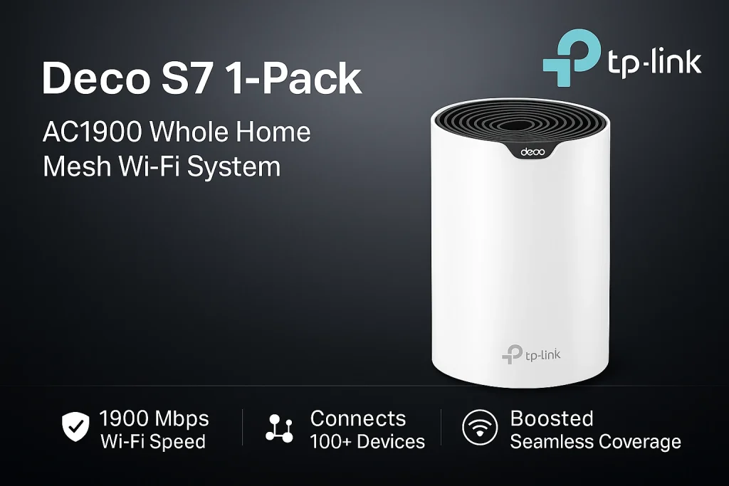 Deco S7 – יחידת Mesh אחת עם Wi-Fi 5 מהיר וכיסוי חלק לבית קטן