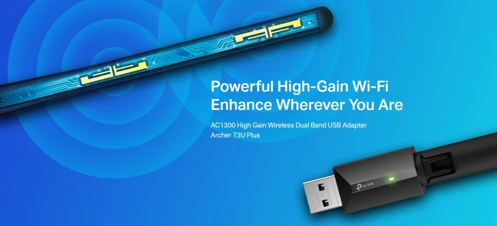 Archer T3U Plus – מתאם USB Dual Band מהיר עם אנטנה מוגברת