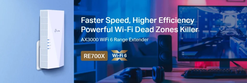 RE700X – מגדיל טווח Mesh Wi-Fi 6 AX3000 עם EasyMesh וחיבור Gigabit
