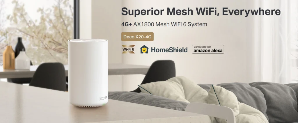 +Deco X20-4G – פתרון Mesh עם 4G מהיר ועוצמתי