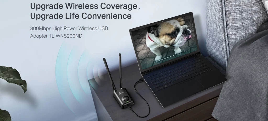 TL-WN8200ND – מתאם USB אלחוטי עוצמתי עם אנטנות מתחלפות