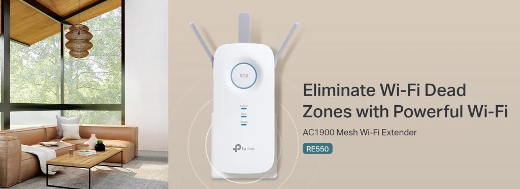 RE550 – מגדיל טווח Wi-Fi AC1900 עוצמתי עם תמיכה ב-EasyMesh