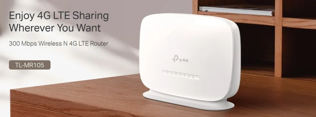 TL-MR105 – נתב 4G LTE עם Wi-Fi N במהירות 300Mbps ותמיכה ב-WAN Failover