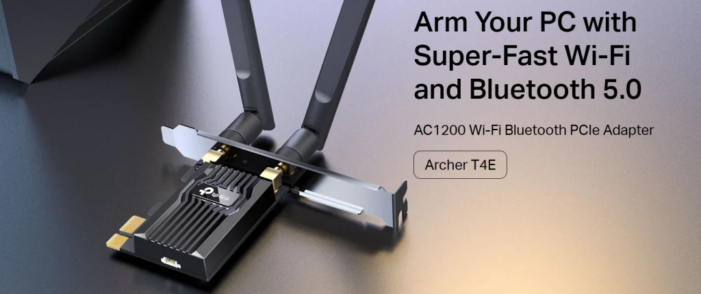 Archer T4E – מתאם PCIe אלחוטי עם Wi-Fi AC1200 ו-Bluetooth 5.0