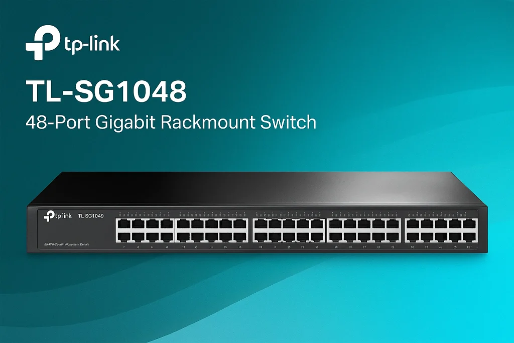 TL-SG1048 – מתג 48 יציאות Gigabit לארון תקשורת, עם ביצועים גבוהים לחיבורי רשת מאסיביים