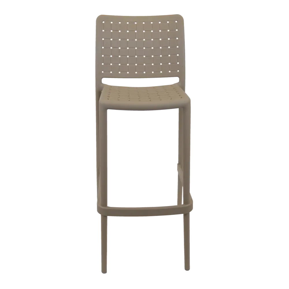 81000-100-15 כסא בר 75CM דגם FAME-S מבית PAPATYA בצבע בז' – תמונה 1