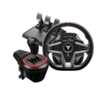 באנדל הגה מרוצים דגם T248X ומוט הילוכים דגם TH8S Shifter Add-On מבית Thrustmaster