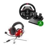 חבילה משולבת של הגה TM T128X XONE/SERIES/PC ו- אוזניות TM T.FLIGHT SCUDERIA FERRARI