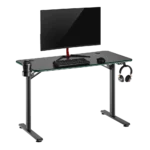 ⁦שולחן גיימינג מקצועי GMD08-1 RGB מבית LUMI⁩ – תמונה ⁦4⁩