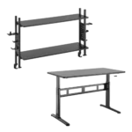 ⁦חבילת גיימינג הכוללת שולחן מתכוונן N04-22D-B + כוננית מדפים stb-192 מבית LUMI⁩ – תמונה ⁦4⁩