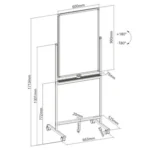 ⁦לוח מחיק מגנטי דו-צדדי נייד דגם WB03-2 מבית Lumi⁩ – תמונה ⁦5⁩
