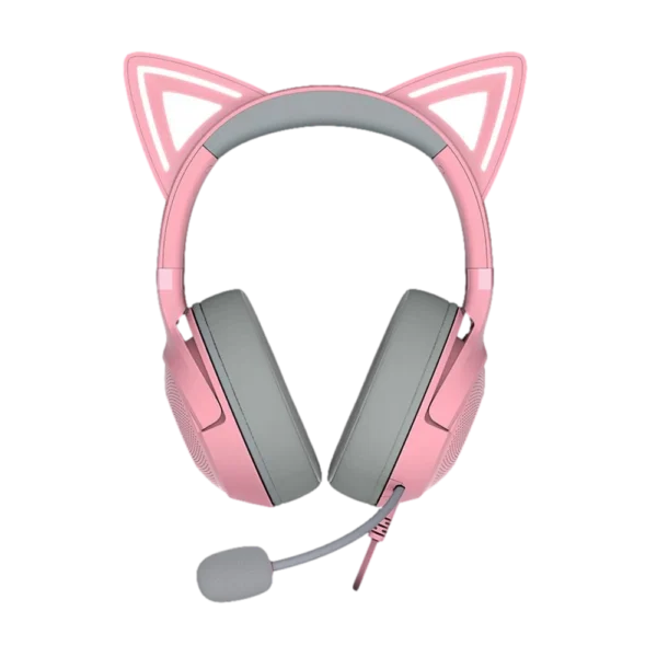 אוזניות חוט’ – RAZER KRAKEN KITTY V2 ורוד