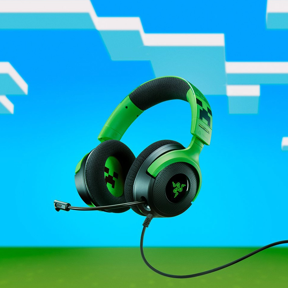 Razer Kraken V4 X Minecraft Edition – סאונד עוצמתי בעיצוב ייחודי