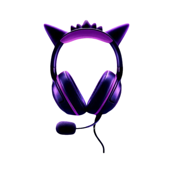 אוזניות גיימינג חוטיות דגם Kraken Kitty V2 Gengar Edition מבית Razer