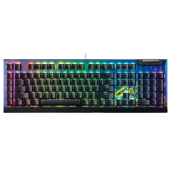 RAZER BLACKWIDOW V4 X FORTNITE – מקלדת גיימינג מכנית
