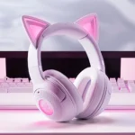 ⁦RAZER KRAKEN KITTY V2 – אוזניות גיימינג אלחוטיות לבן⁩ – תמונה ⁦6⁩