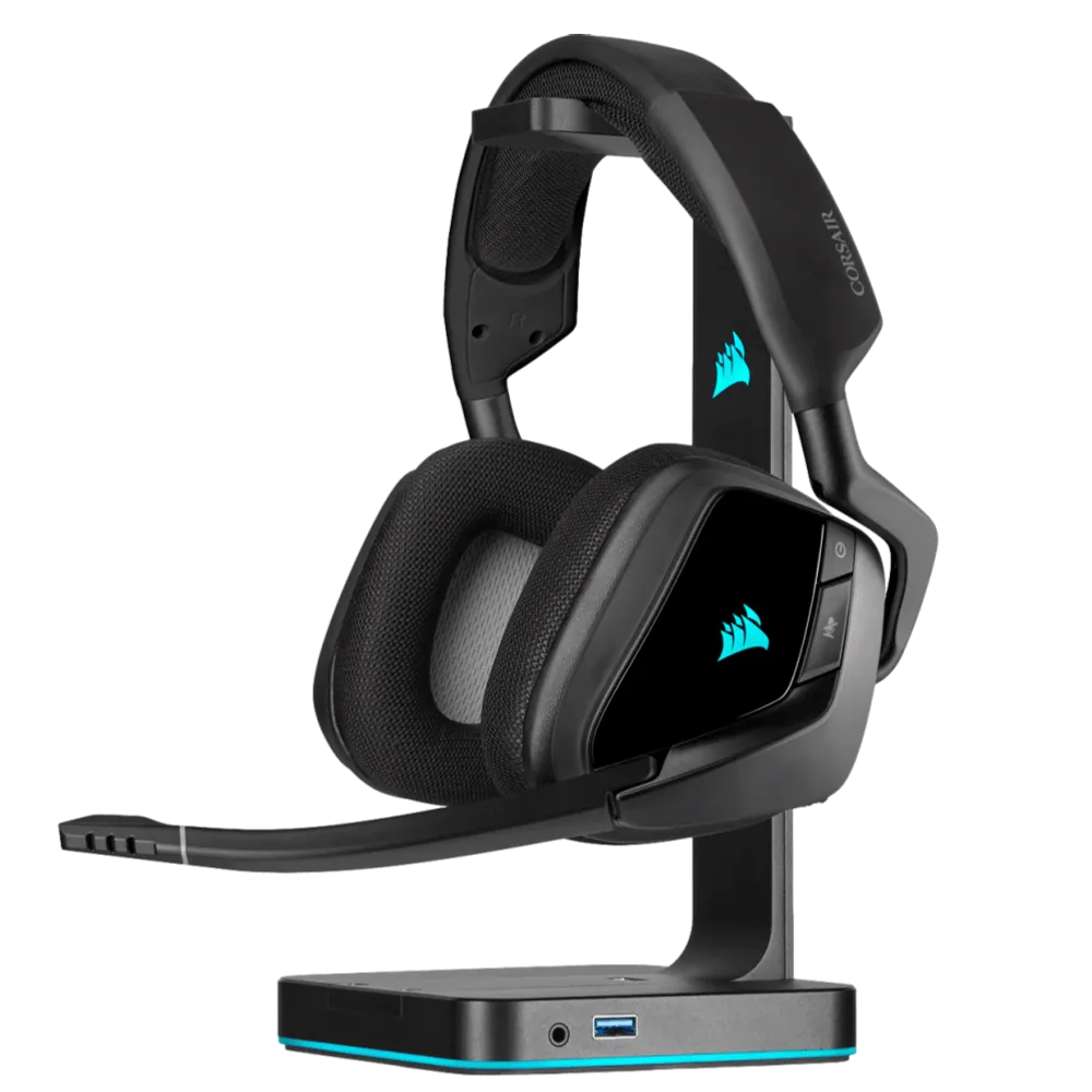 90904-000-10-7-3 אוזניות גיימינג -CORSAIR VOID RGB ELITE USB 7.1 קרבון – תמונה 1